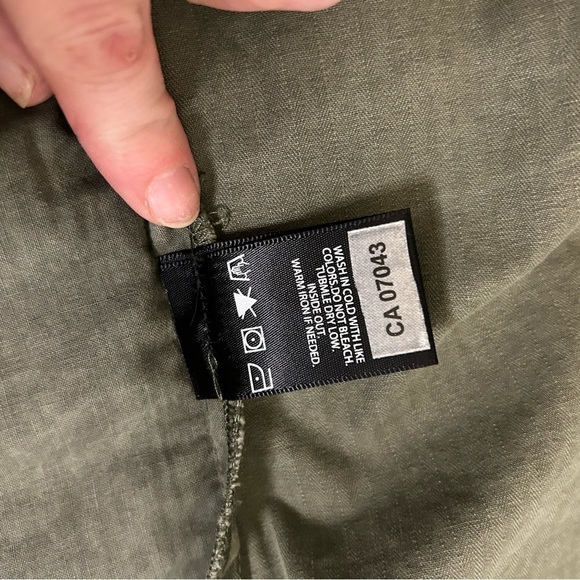 Nanette Lepor | Army Green Utility Jacket | Beaded Star Patch | Cotton| Size L - Picture 10 of 12